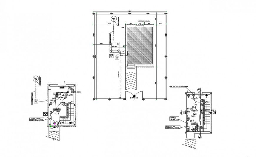 Electrical room panel 2d CAD plan drawings in autocad file