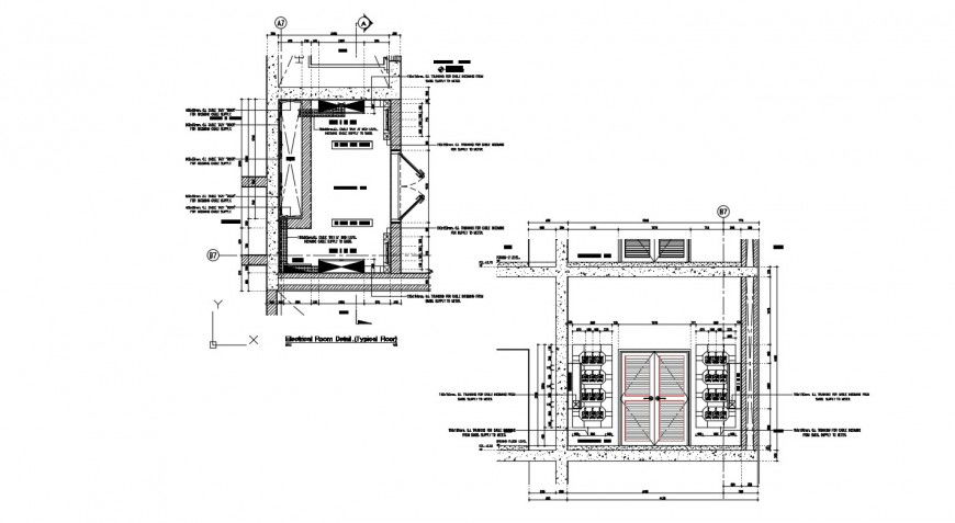 Electrical room section autocad software file
