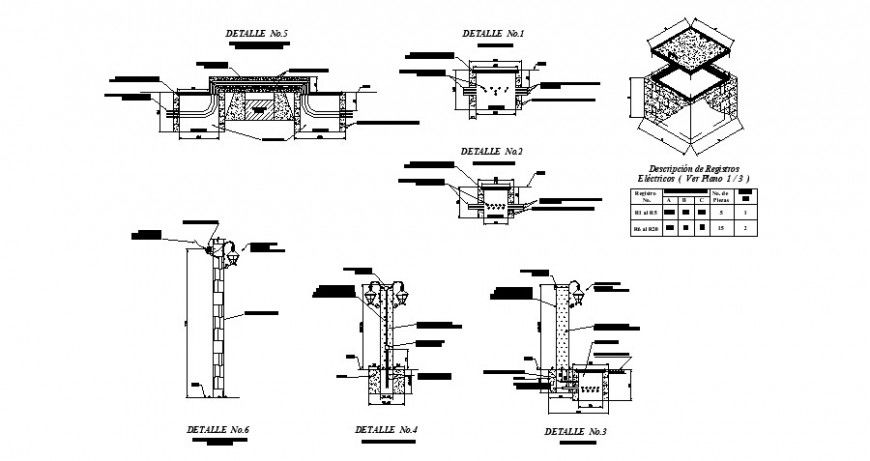Electrical state light drawing detail cad file