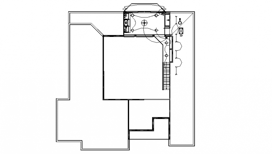 Electrical terrace cabin plan detail dwg file