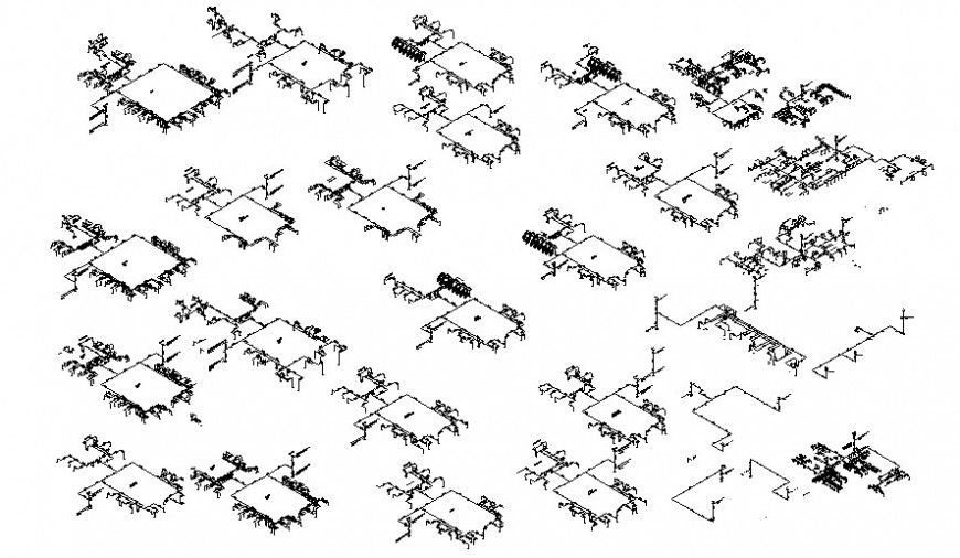 Electrical units blocks details circuit flow in autocad