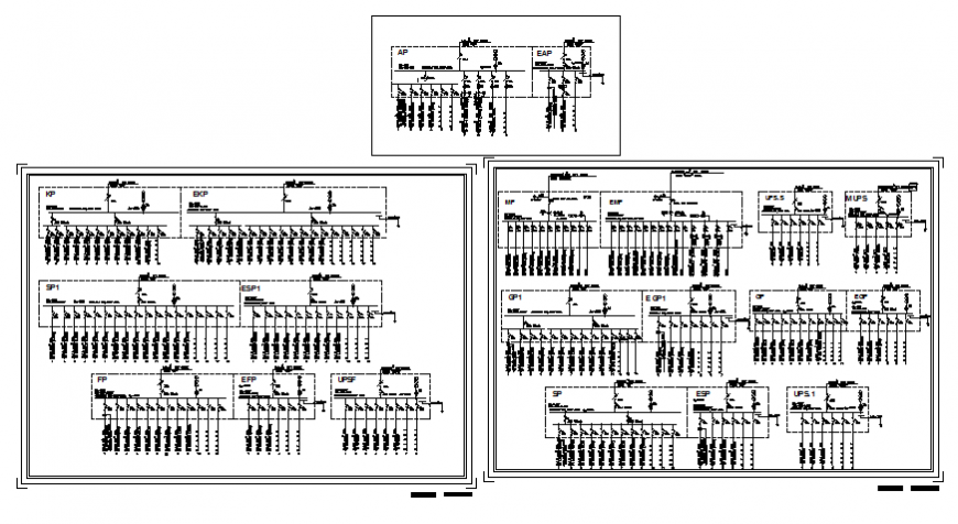 Electrical wire detail drawing in dwg file.