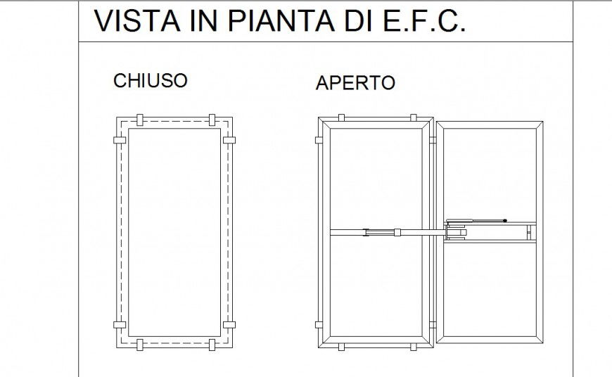 Electronic door front elevation detail dwg file