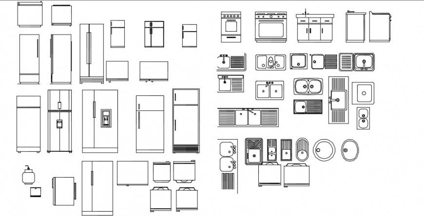 Electronics and wash basin auto cad block detail dwg file