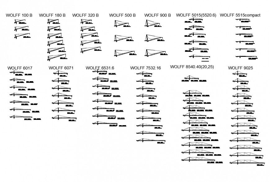 Elements of crane plan layout file