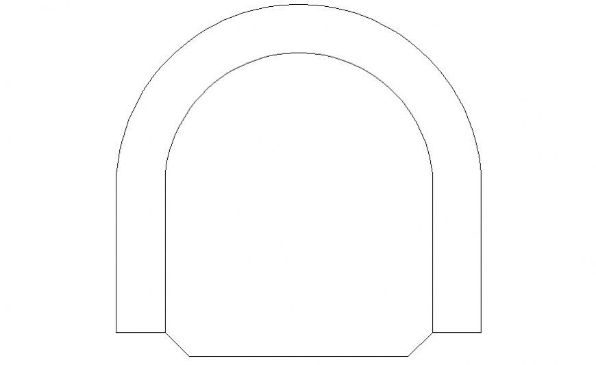 Elevation 2d drawing of furniture units in AutoCAD