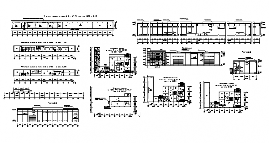Elevation and section airport planning autocad file