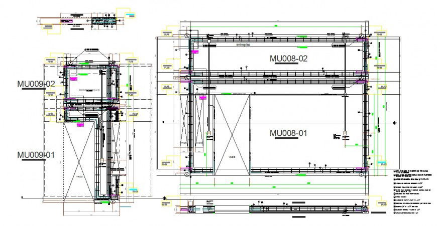 Elevation and section workshop detail dwg file