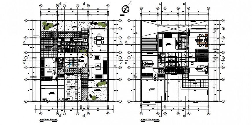Elevation and sectional drawings details of apartment dwg file