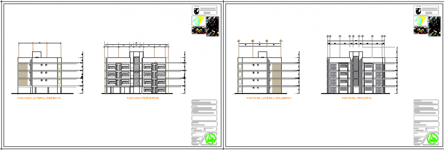 Elevation design drawing of Bungalow design drawing