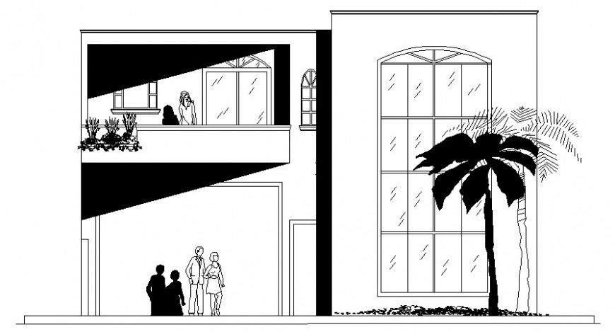 Elevation details of house CAD drawings autocad software file