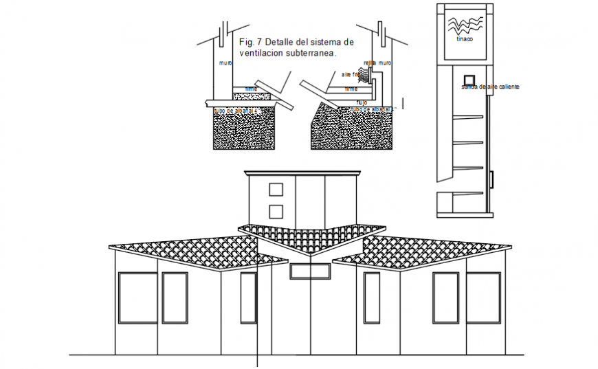 Elevation drawings details of housing blocks 2d view autocad file