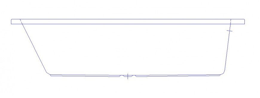 Elevation of Bathtub in Sanitary View AutoCAD Files Download