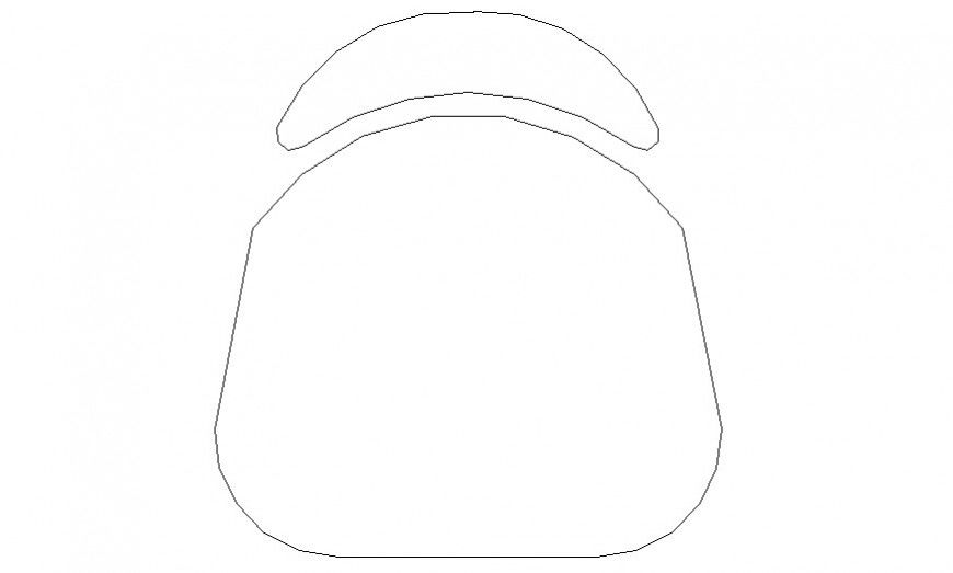 Elevation of chair 2d drawing in autocad software