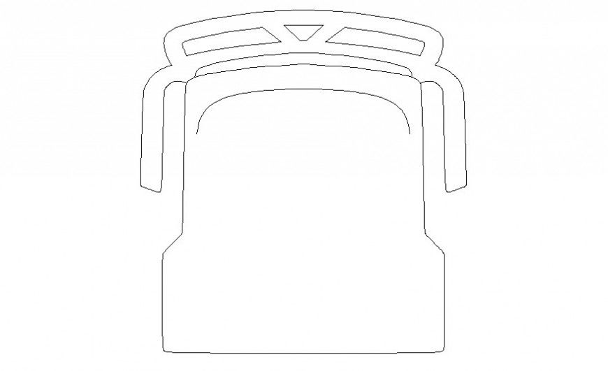 Elevation of chair furniture units drawing in autocad
