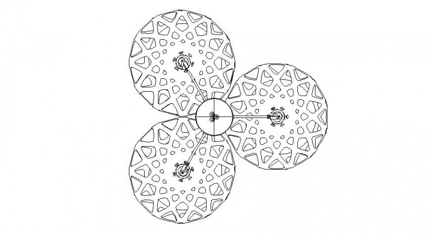Elevation of hanging ceiling light detail 2d view CAD block layout file in dwg format
