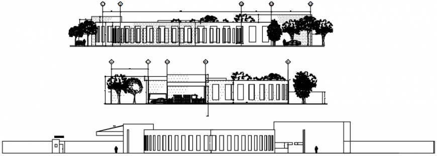 Elevation of hotel in AutoCAD file