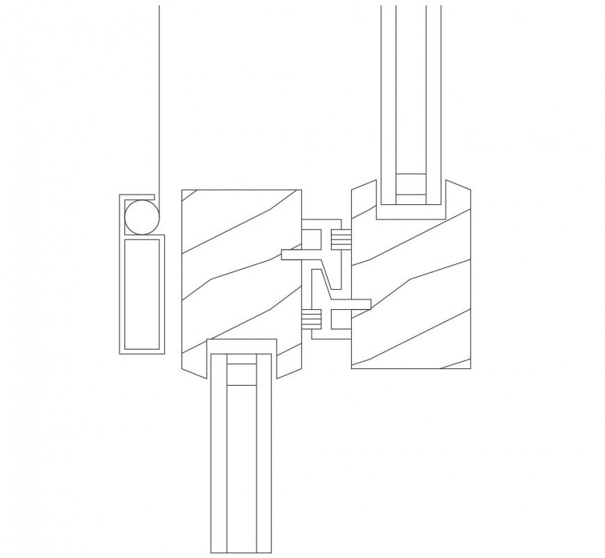 Elevation of machinery blocks 2d view layout file in autocad format