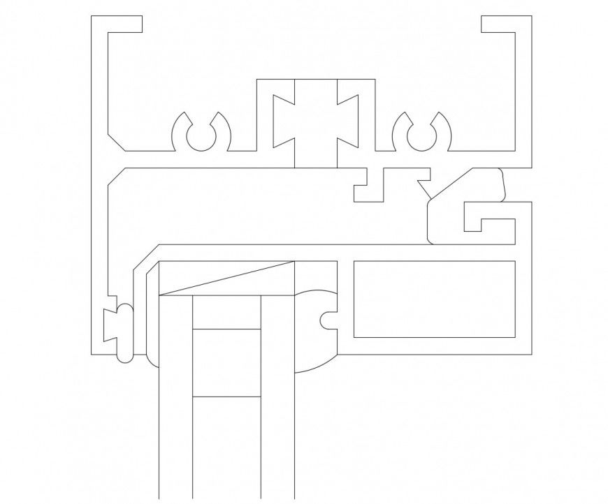 Elevation of mechanical blocks detail 2d view layout file in dwg format