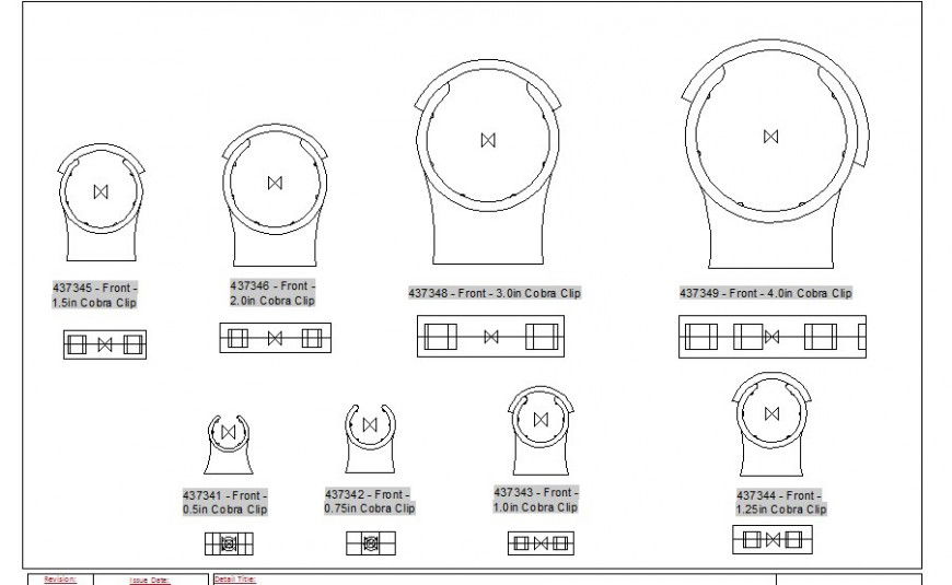 Elevation of mechanical CAD block layout file in dwg format