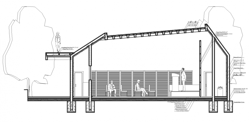 Elevation of office building design dwg file