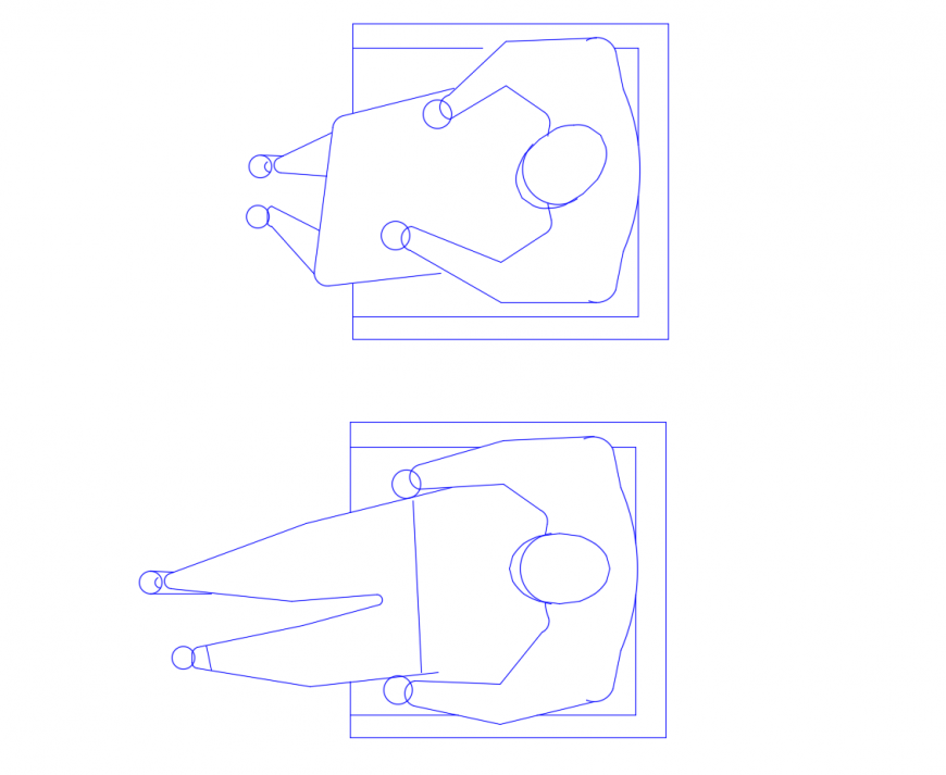 Elevation of people units blocks 2d view autocad file
