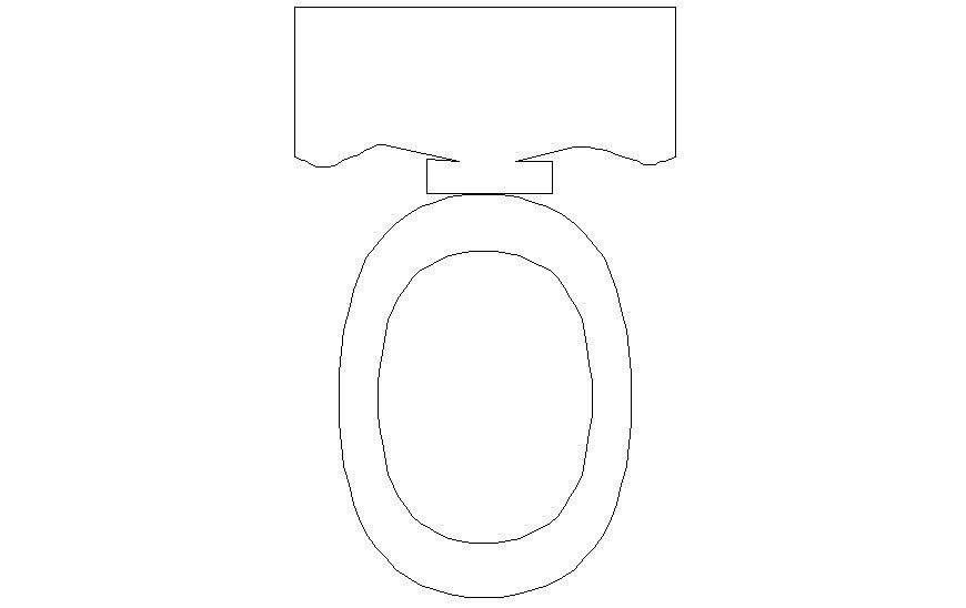 Elevation of sanitary water closet drawing in autocad