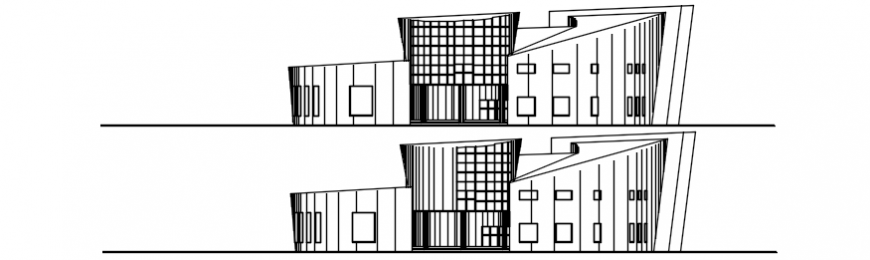 Elevation of school area in AutoCAD file