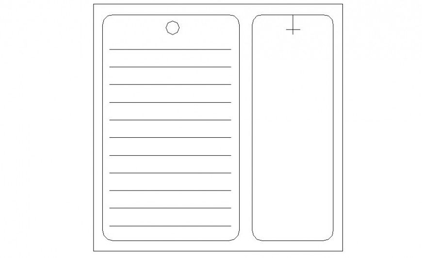 Elevation of sink drawing in autocad software