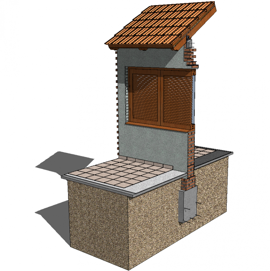 Elevation of structural plan detail dwg file.