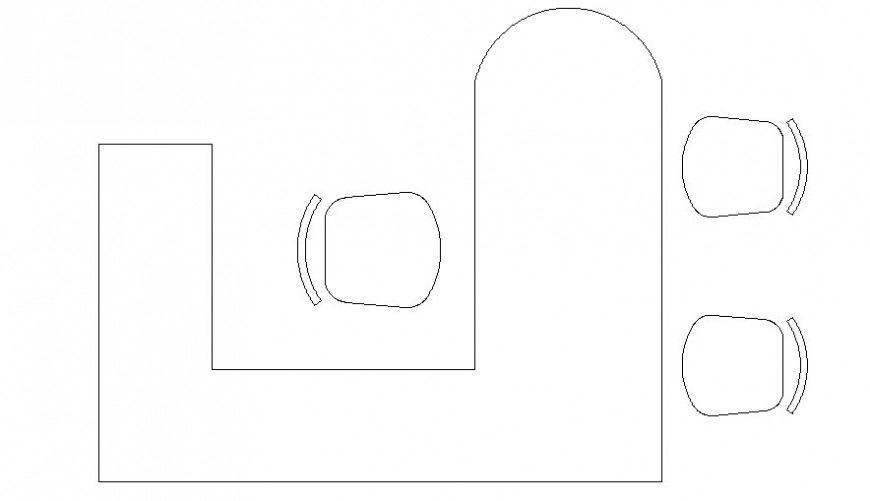 2D Elevation Drawing of Table and Chair in CAD Format