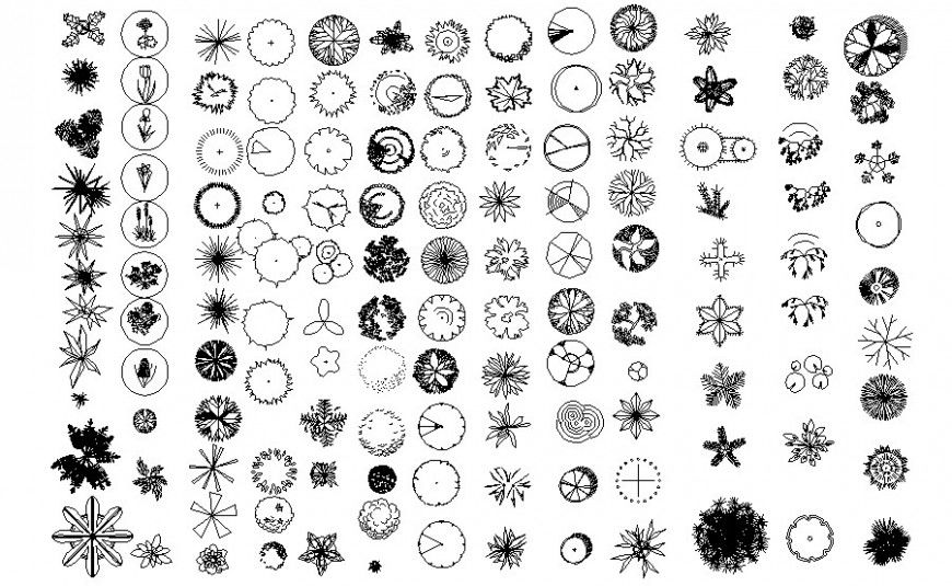 Elevation of trees 2d view in autocad