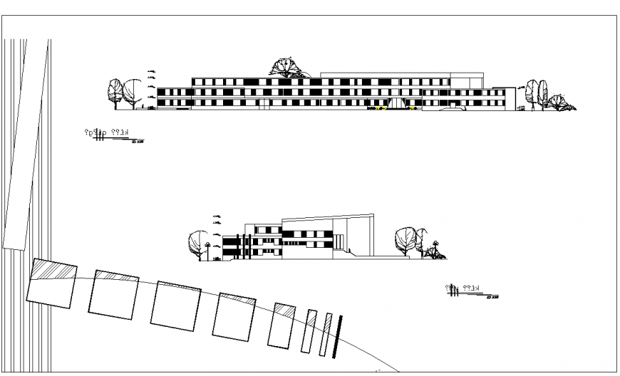 Elevation school of arts and architecture layout detail