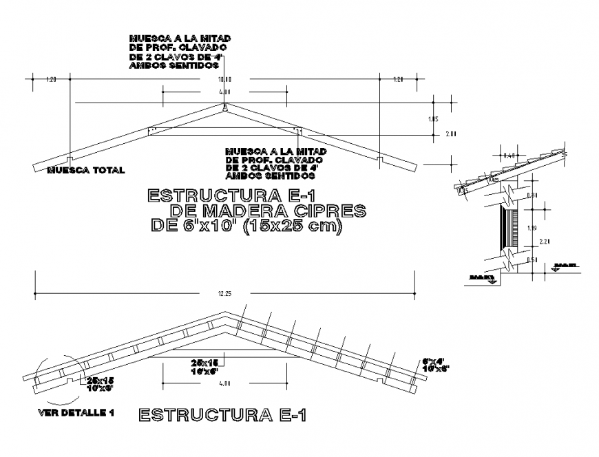 Elevation with the detail of structure design dwg file