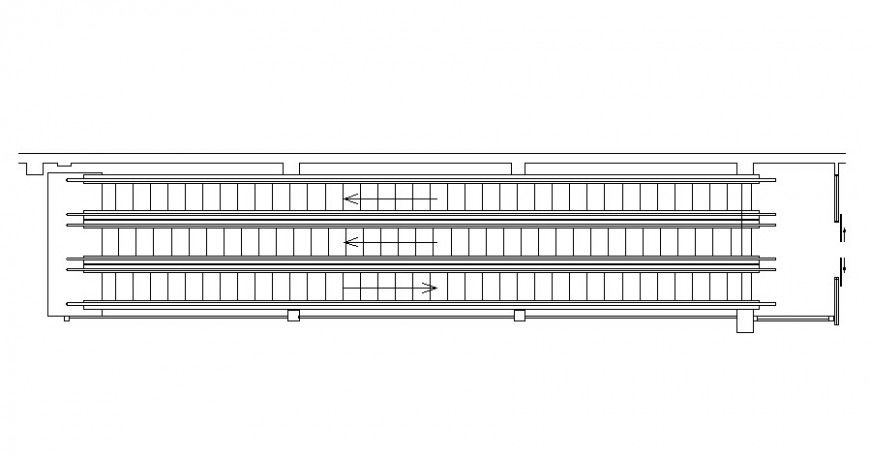Elevator 2d view elevation drawing in autocad software