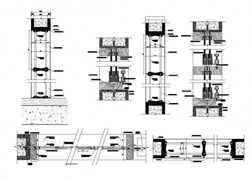 Elevator block detail 2d view autocad file