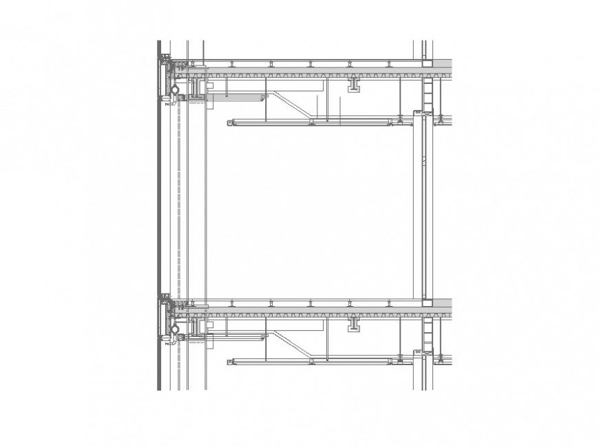 Elevator Structural detail 2d view CAD construction block layout file in dwg format