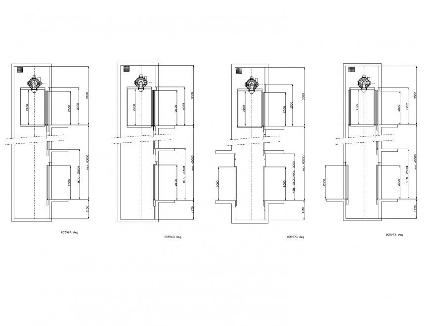 Elevators kone section cabin layout file