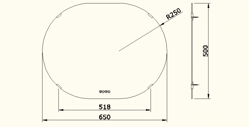 Ellipse shape plumbing system detail dwg file