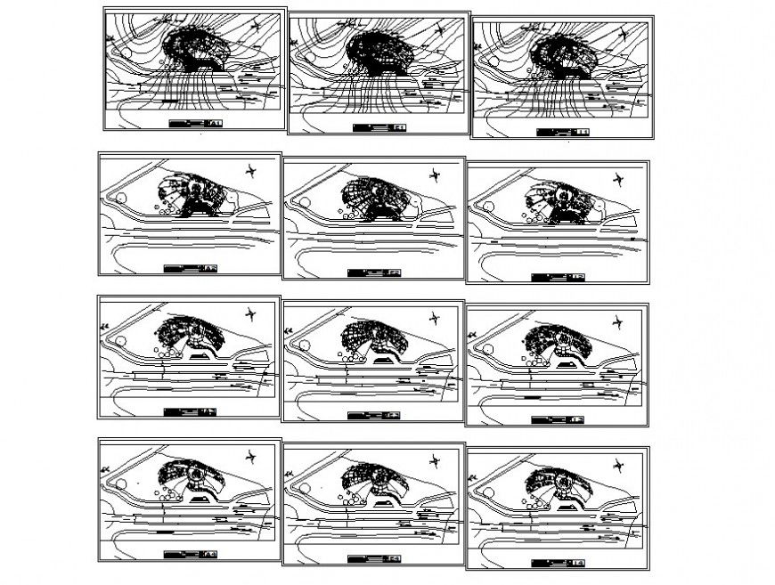 Embassy site plan drawing in dwg AutoCAD file.