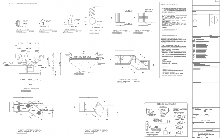 Emergency exit ramp pedestrian drawing in dwg file.