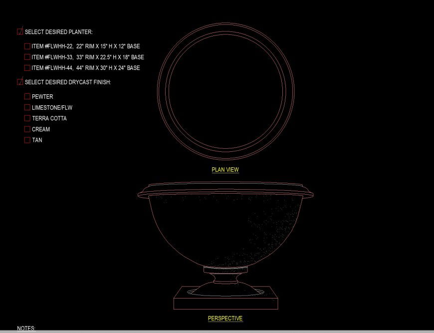 Empress jar detail drawing in dwg file.