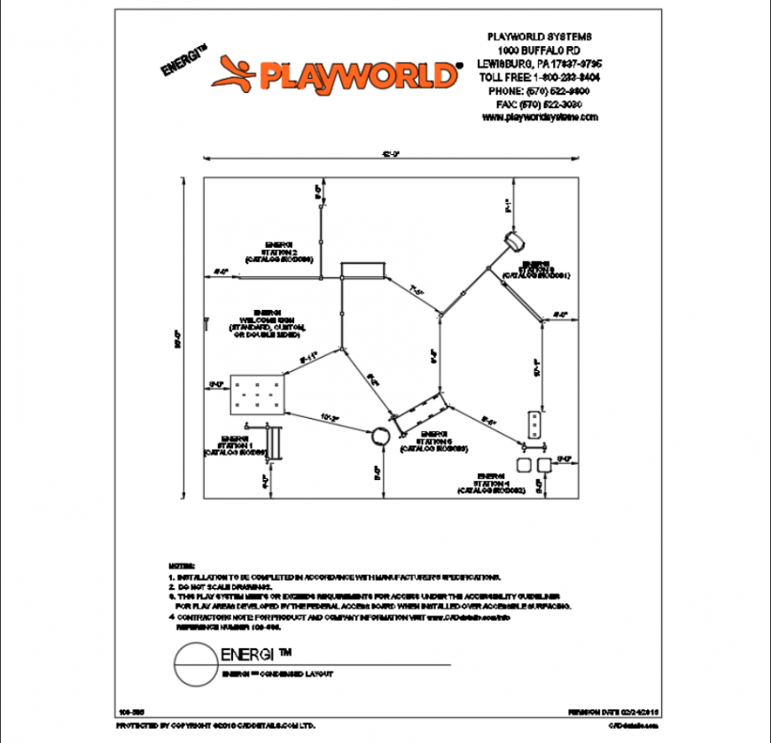 Energy condensed layout plan structure of children park dwg file