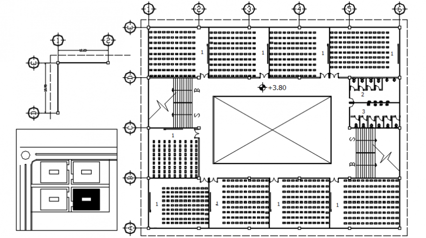 Engineering faculty building first floor plan cad drawing details dwg file
