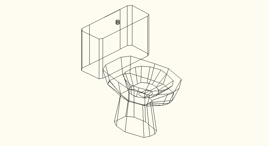 English modern designer toilet detail elevation autocad file