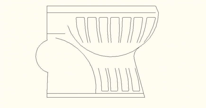 English modern toilet detail elevation and plan dwg file