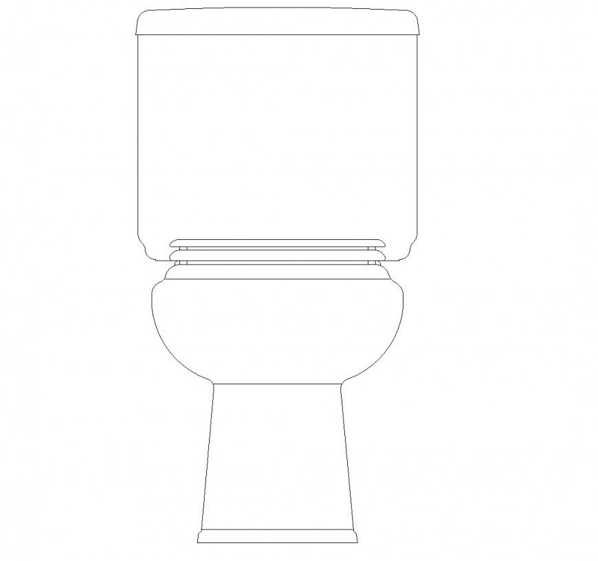 English modern toilet detail elevation autocad file