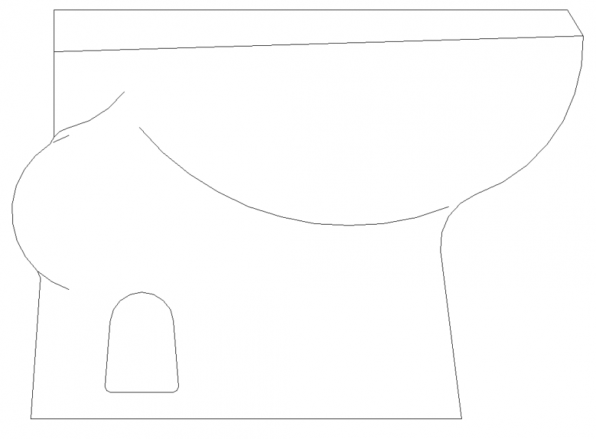 English sitting toilet detail elevation 2d view layout autocad file