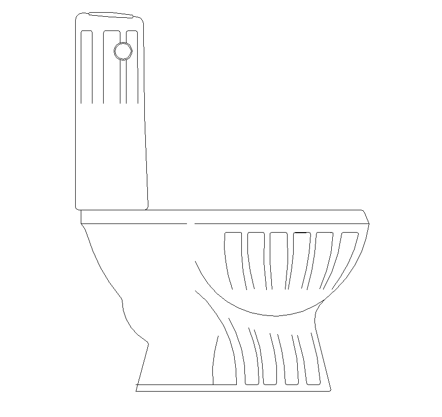 English toilet 2d view detail elevation layout autocad file