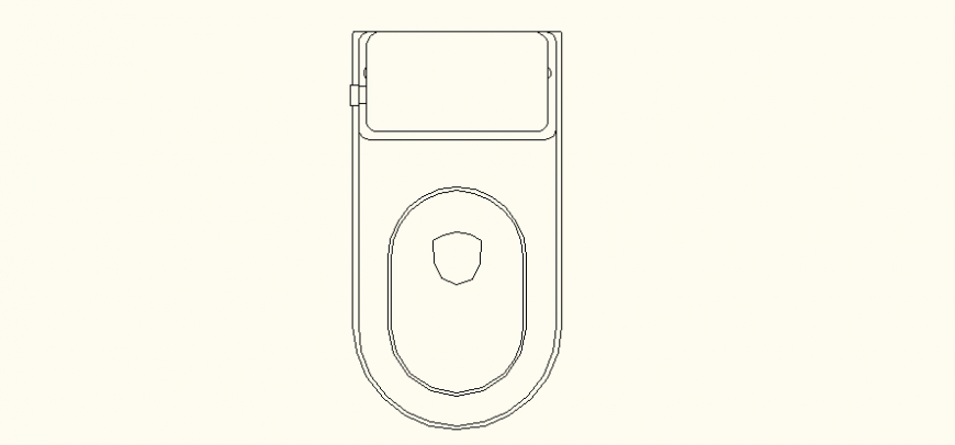 English toilet with Flush tank detail autocad file